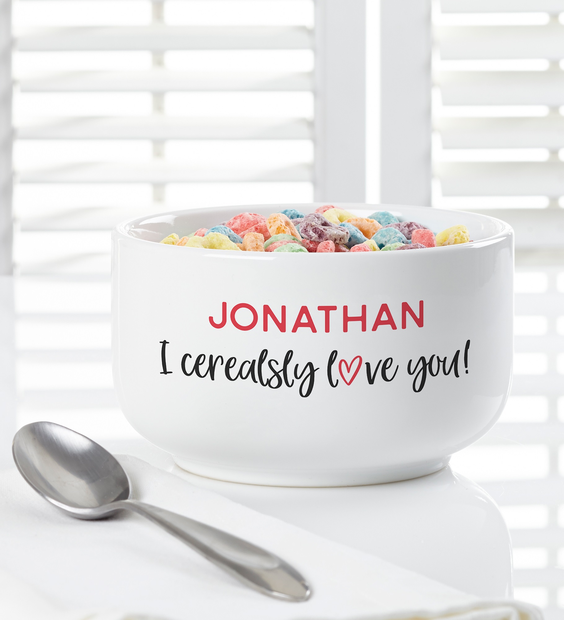 I Cerealsly Love You Personalized 14 oz. Romantic Cereal Bowl